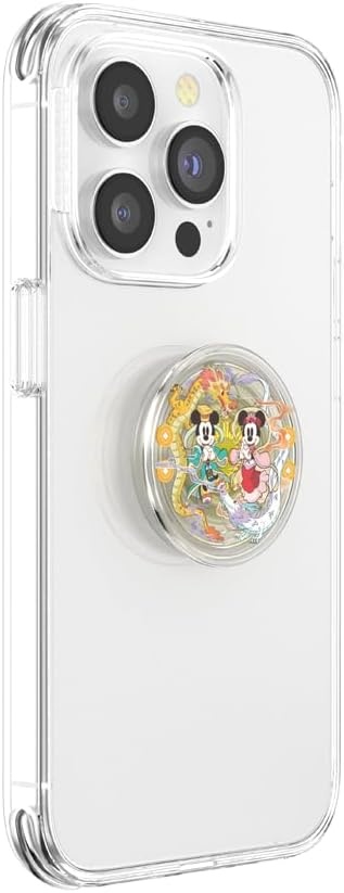 imagePopSockets Phone Grip for MagSafe Secure Magnetic Phone Grip amp Stand HandsFree Kickstand Wireless Charging Compatible Disney Heart Two CuteDragon