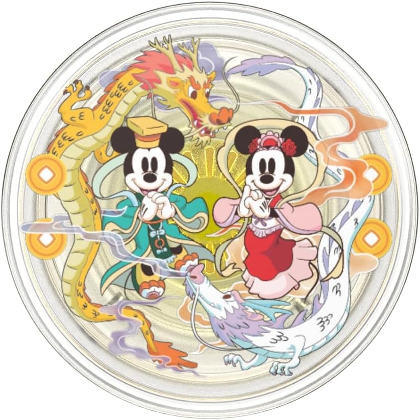 imagePopSockets Phone Grip for MagSafe Secure Magnetic Phone Grip amp Stand HandsFree Kickstand Wireless Charging Compatible Disney Heart Two CuteDragon