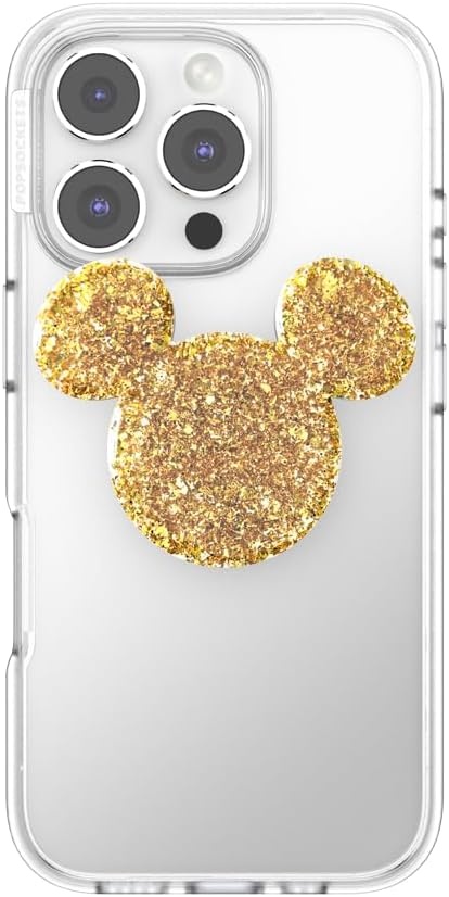 imagePopSockets Phone Grip for MagSafe Secure Magnetic Phone Grip amp Stand HandsFree Kickstand Wireless Charging Compatible Disney Heart Two CuteEarridescent Gold