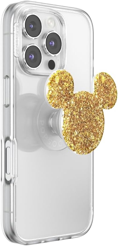 imagePopSockets Phone Grip for MagSafe Secure Magnetic Phone Grip amp Stand HandsFree Kickstand Wireless Charging Compatible Disney Heart Two CuteEarridescent Gold