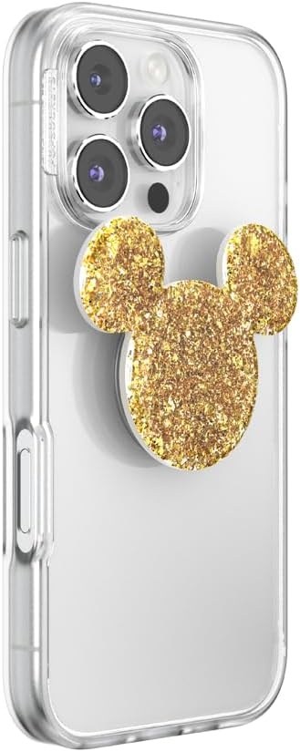 imagePopSockets Phone Grip for MagSafe Secure Magnetic Phone Grip amp Stand HandsFree Kickstand Wireless Charging Compatible Disney Heart Two CuteEarridescent Gold