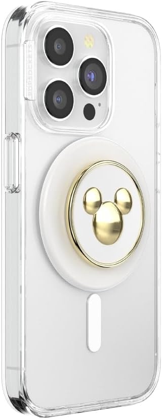 imagePopSockets Phone Grip for MagSafe Secure Magnetic Phone Grip amp Stand HandsFree Kickstand Wireless Charging Compatible Disney Heart Two CuteEnamel Mickey