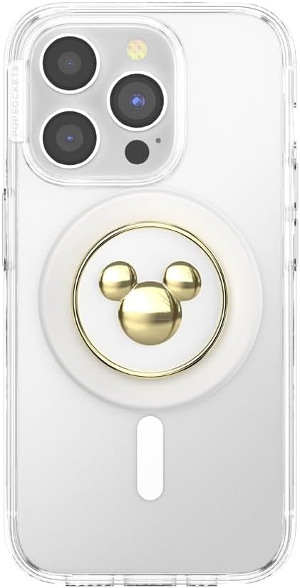 imagePopSockets Phone Grip for MagSafe Secure Magnetic Phone Grip amp Stand HandsFree Kickstand Wireless Charging Compatible Disney Heart Two CuteEnamel Mickey