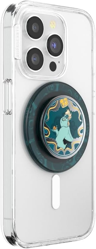 imagePopSockets Phone Grip for MagSafe Secure Magnetic Phone Grip amp Stand HandsFree Kickstand Wireless Charging Compatible Disney Heart Two CuteEssence of Ursula