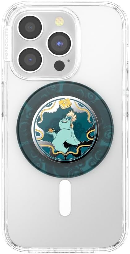 imagePopSockets Phone Grip for MagSafe Secure Magnetic Phone Grip amp Stand HandsFree Kickstand Wireless Charging Compatible Disney Heart Two CuteEssence of Ursula