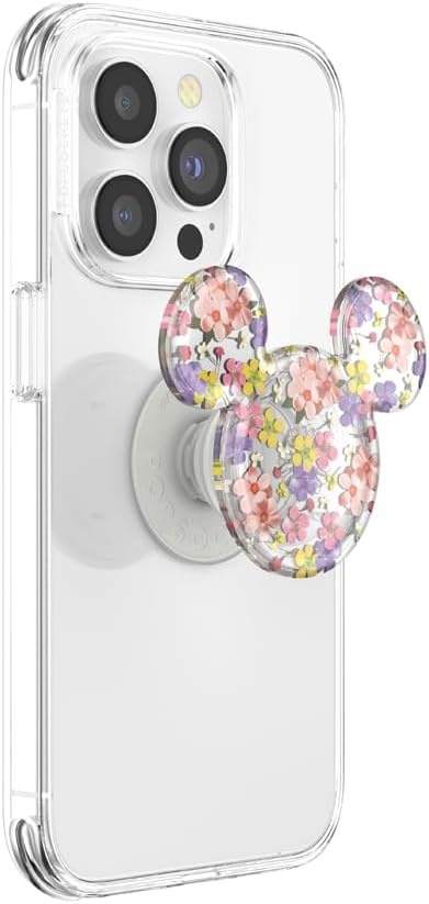 imagePopSockets Phone Grip for MagSafe Secure Magnetic Phone Grip amp Stand HandsFree Kickstand Wireless Charging Compatible Disney Heart Two CuteFlowers