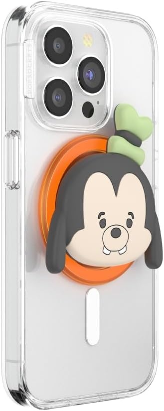 imagePopSockets Phone Grip for MagSafe Secure Magnetic Phone Grip amp Stand HandsFree Kickstand Wireless Charging Compatible Disney Heart Two CuteKawaii Goofy
