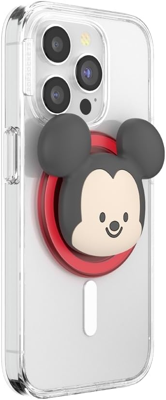 imagePopSockets Phone Grip for MagSafe Secure Magnetic Phone Grip amp Stand HandsFree Kickstand Wireless Charging Compatible Disney Heart Two CuteKawaii Mickey