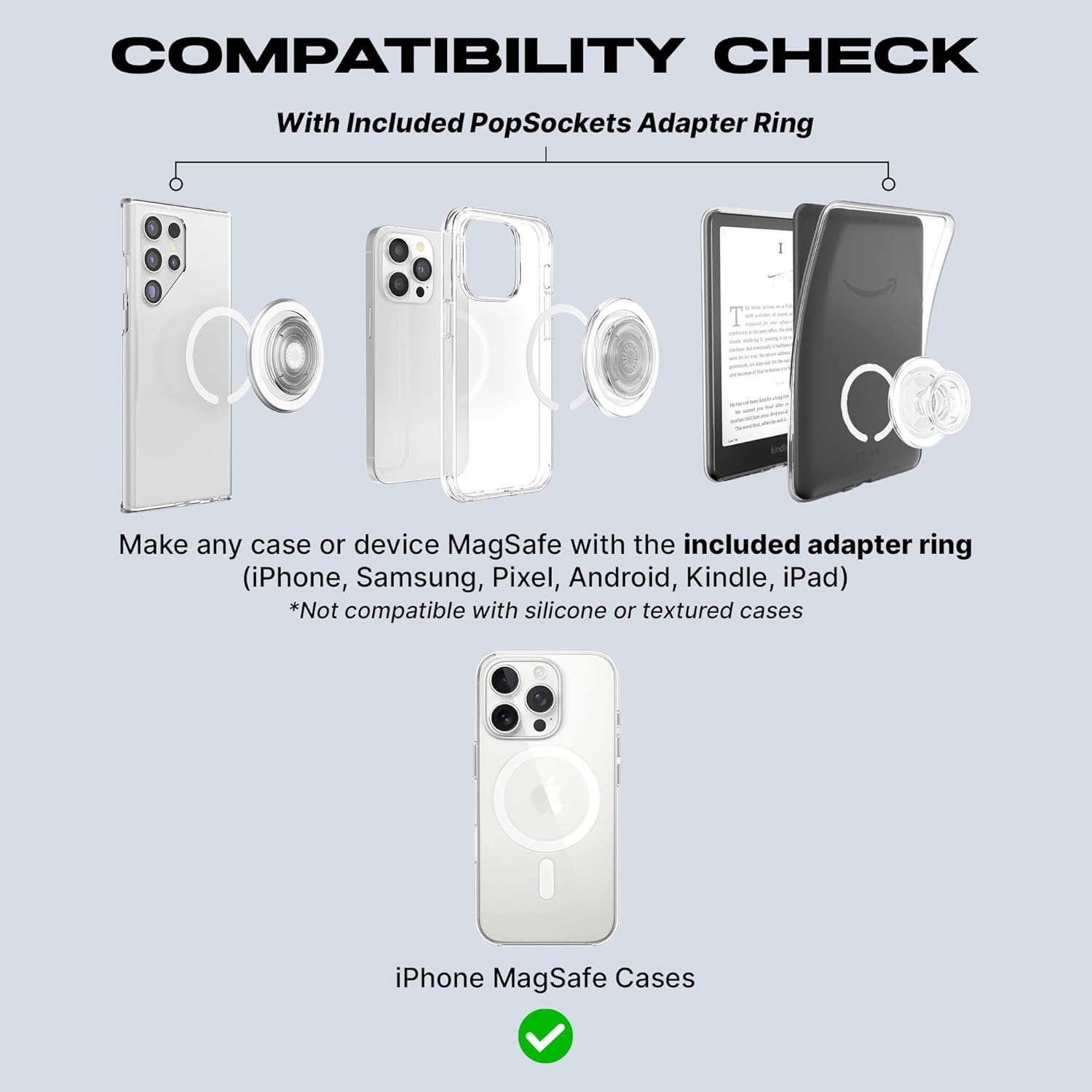 imagePopSockets Phone Grip for MagSafe Secure Magnetic Phone Grip amp Stand HandsFree Kickstand Wireless Charging Compatible Disney Heart Two CuteLatte Mickey