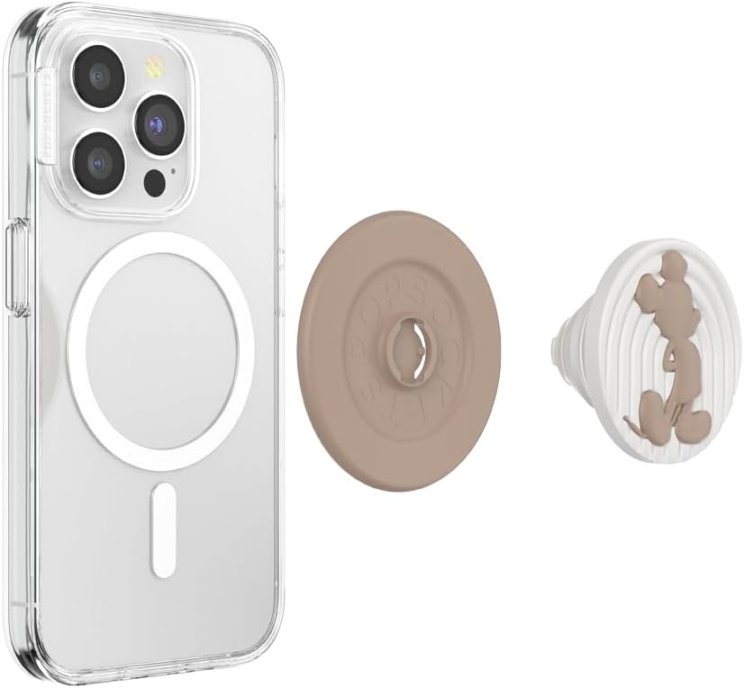 imagePopSockets Phone Grip for MagSafe Secure Magnetic Phone Grip amp Stand HandsFree Kickstand Wireless Charging Compatible Disney Heart Two CuteLatte Mickey