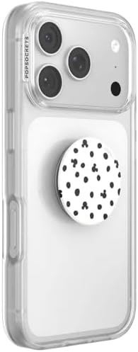 imagePopSockets Phone Grip for MagSafe Secure Magnetic Phone Grip amp Stand HandsFree Kickstand Wireless Charging Compatible Disney Heart Two CuteMickey Polka Dot White Adhesive