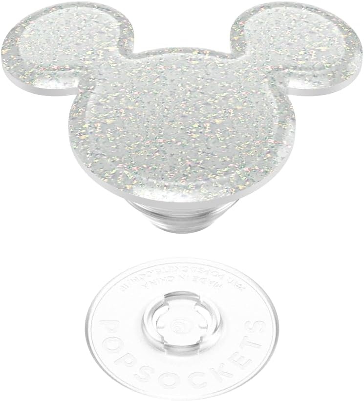 imagePopSockets Phone Grip for MagSafe Secure Magnetic Phone Grip amp Stand HandsFree Kickstand Wireless Charging Compatible Disney Heart Two CuteMickey White