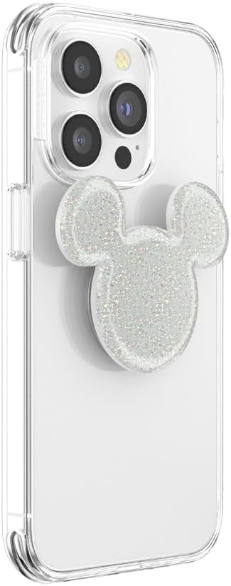 imagePopSockets Phone Grip for MagSafe Secure Magnetic Phone Grip amp Stand HandsFree Kickstand Wireless Charging Compatible Disney Heart Two CuteMickey White