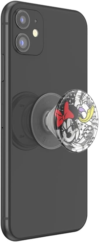 imagePopSockets Phone Grip for MagSafe Secure Magnetic Phone Grip amp Stand HandsFree Kickstand Wireless Charging Compatible Disney Heart Two CuteMinnie Daisy