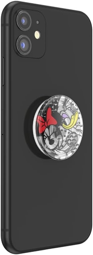 imagePopSockets Phone Grip for MagSafe Secure Magnetic Phone Grip amp Stand HandsFree Kickstand Wireless Charging Compatible Disney Heart Two CuteMinnie Daisy