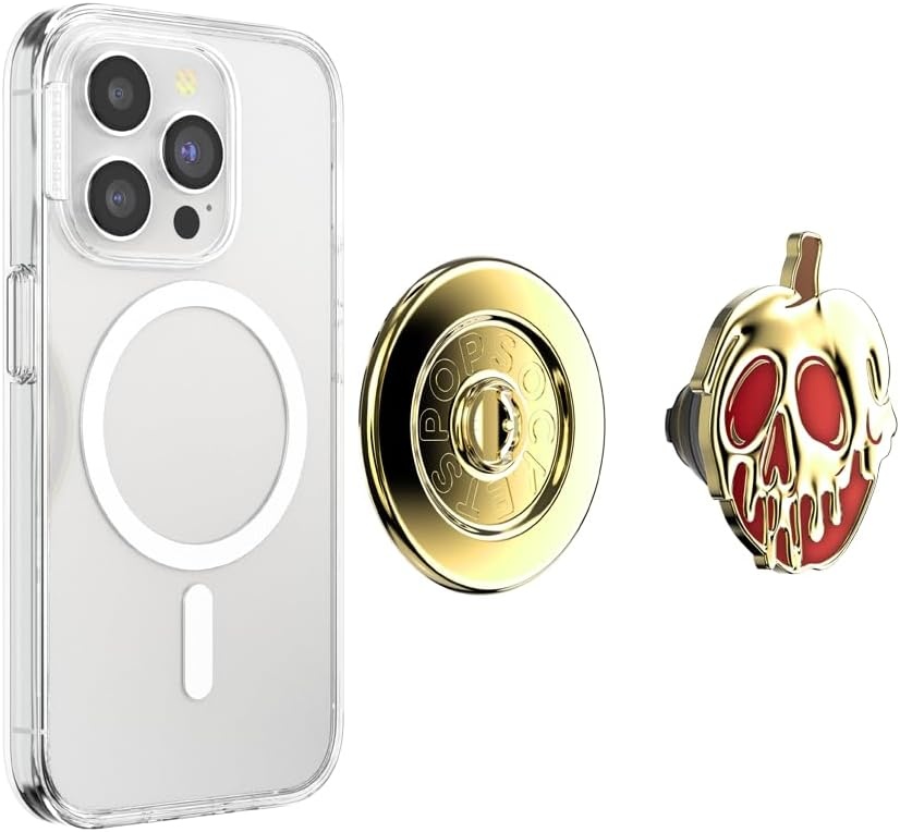 imagePopSockets Phone Grip for MagSafe Secure Magnetic Phone Grip amp Stand HandsFree Kickstand Wireless Charging Compatible Disney Heart Two CutePoison Apple