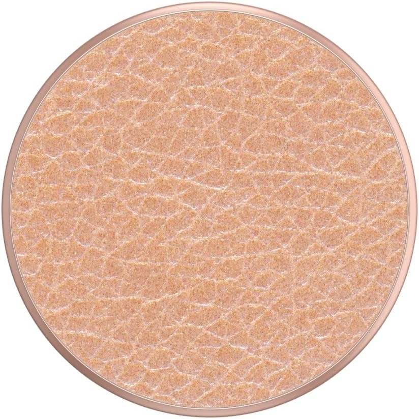 image:imagePopSockets Phone Grip with Expanding Kickstand Adhesive Grip Banded AgatePebbled Vegan Leather Rose Gold