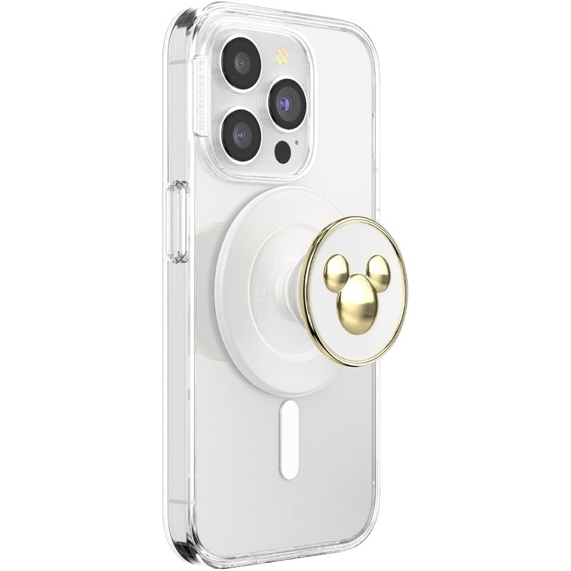 imagePopSockets Phone Grip for MagSafe Secure Magnetic Phone Grip amp Stand HandsFree Kickstand Wireless Charging Compatible Disney Heart Two CuteEnamel Mickey