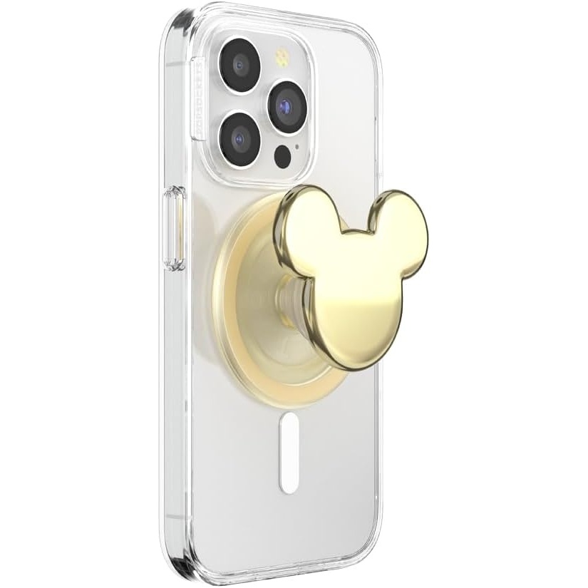 imagePopSockets Phone Grip for MagSafe Secure Magnetic Phone Grip amp Stand HandsFree Kickstand Wireless Charging Compatible Disney Heart Two CuteGold Mickey