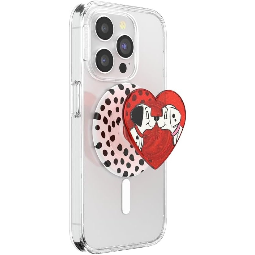 imagePopSockets Phone Grip for MagSafe Secure Magnetic Phone Grip amp Stand HandsFree Kickstand Wireless Charging Compatible Disney Heart Two CuteHeart Two Cute