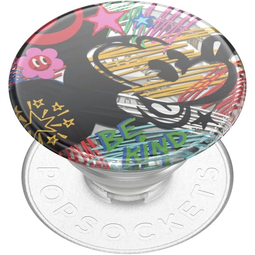 imagePopSockets Phone Grip for MagSafe Secure Magnetic Phone Grip amp Stand HandsFree Kickstand Wireless Charging Compatible Disney Heart Two CuteMickey Be Kind