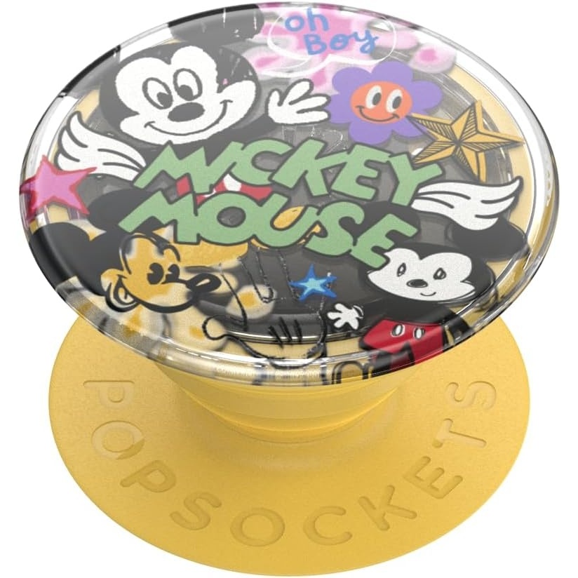 imagePopSockets Phone Grip for MagSafe Secure Magnetic Phone Grip amp Stand HandsFree Kickstand Wireless Charging Compatible Disney Heart Two CuteMickey Doodle