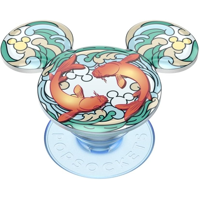 imagePopSockets Phone Grip for MagSafe Secure Magnetic Phone Grip amp Stand HandsFree Kickstand Wireless Charging Compatible Disney Heart Two CuteMickey Koi