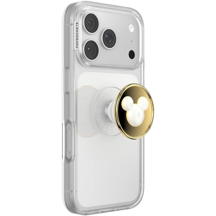 imagePopSockets Phone Grip for MagSafe Secure Magnetic Phone Grip amp Stand HandsFree Kickstand Wireless Charging Compatible Disney Heart Two CutePearl Mickey Adhesive