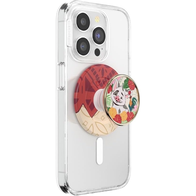 imagePopSockets Phone Grip for MagSafe Secure Magnetic Phone Grip amp Stand HandsFree Kickstand Wireless Charging Compatible Disney Heart Two CutePuas Paradise
