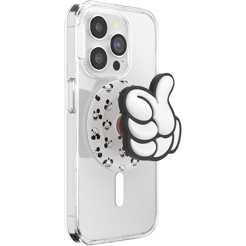 imagePopSockets Phone Grip for MagSafe Secure Magnetic Phone Grip amp Stand HandsFree Kickstand Wireless Charging Compatible Disney  Heart Two CuteThumbs Up