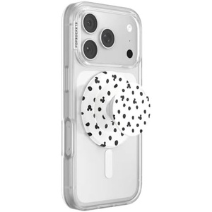 PopSockets Phone Grip for MagSafe, Secure Magnetic Phone Grip & Stand, Hands-Free Kickstand, Wireless Charging Compatible, Disney – Heart Two Cute(Mickey Polka Dot White)