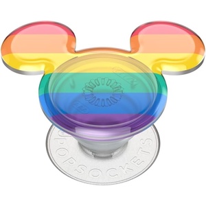 PopSockets Phone Grip for MagSafe, Secure Magnetic Phone Grip & Stand, Hands-Free Kickstand, Wireless Charging Compatible, Disney – Heart Two Cute(Rainbow Pride)