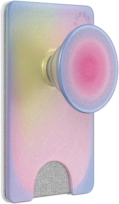 image:imagePopSockets Phone Wallet with Expanding Grip Phone Card Holder Wireless Charging Compatible Wallet Compatible with MagSafe Licorice DotAura