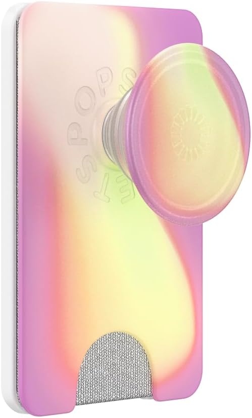 image:imagePopSockets Phone Wallet with Expanding Grip Phone Card Holder Wireless Charging Compatible Wallet Compatible with MagSafe Licorice DotAurange