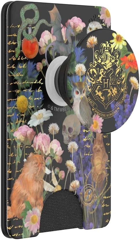 image:imagePopSockets Phone Wallet with Expanding Grip Phone Card Holder Wireless Charging Compatible Wallet Compatible with MagSafe Licorice DotHerbology