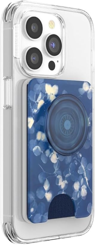 image:imagePopSockets Phone Wallet with Expanding Grip Phone Card Holder Wireless Charging Compatible Wallet Compatible with MagSafe Licorice DotPhantom Aspen