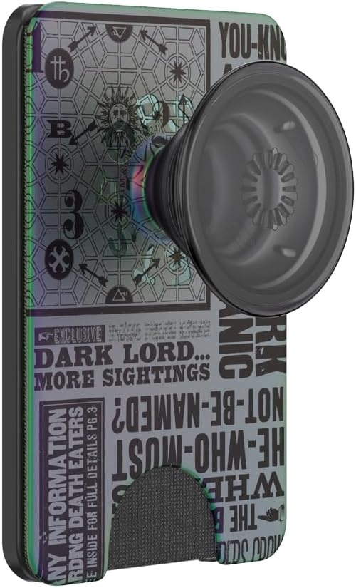 image:imagePopSockets Phone Wallet with Expanding Grip Phone Card Holder Wireless Charging Compatible Wallet Compatible with MagSafe Licorice DotThe Dark Lord Has Returned