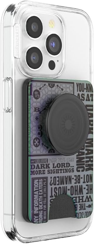 image:imagePopSockets Phone Wallet with Expanding Grip Phone Card Holder Wireless Charging Compatible Wallet Compatible with MagSafe Licorice DotThe Dark Lord Has Returned