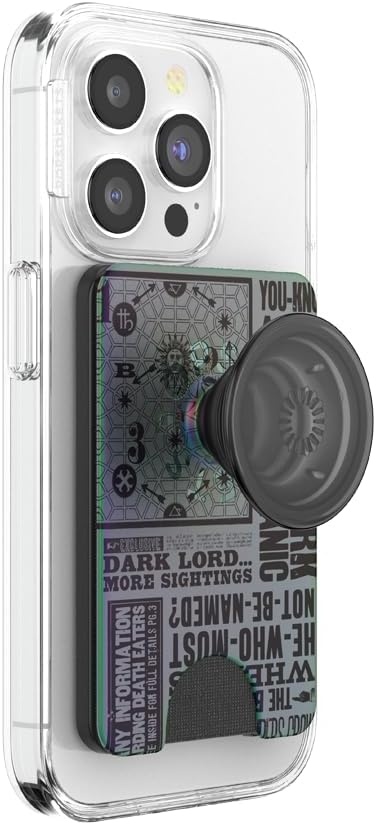 image:imagePopSockets Phone Wallet with Expanding Grip Phone Card Holder Wireless Charging Compatible Wallet Compatible with MagSafe Licorice DotThe Dark Lord Has Returned