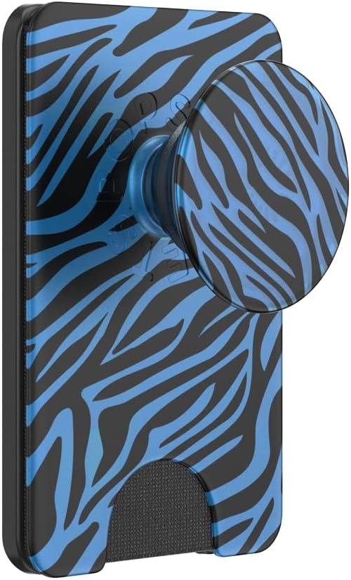 image:imagePopSockets Phone Wallet with Expanding Grip Phone Card Holder Wireless Charging Compatible Wallet Compatible with MagSafe Licorice DotZed