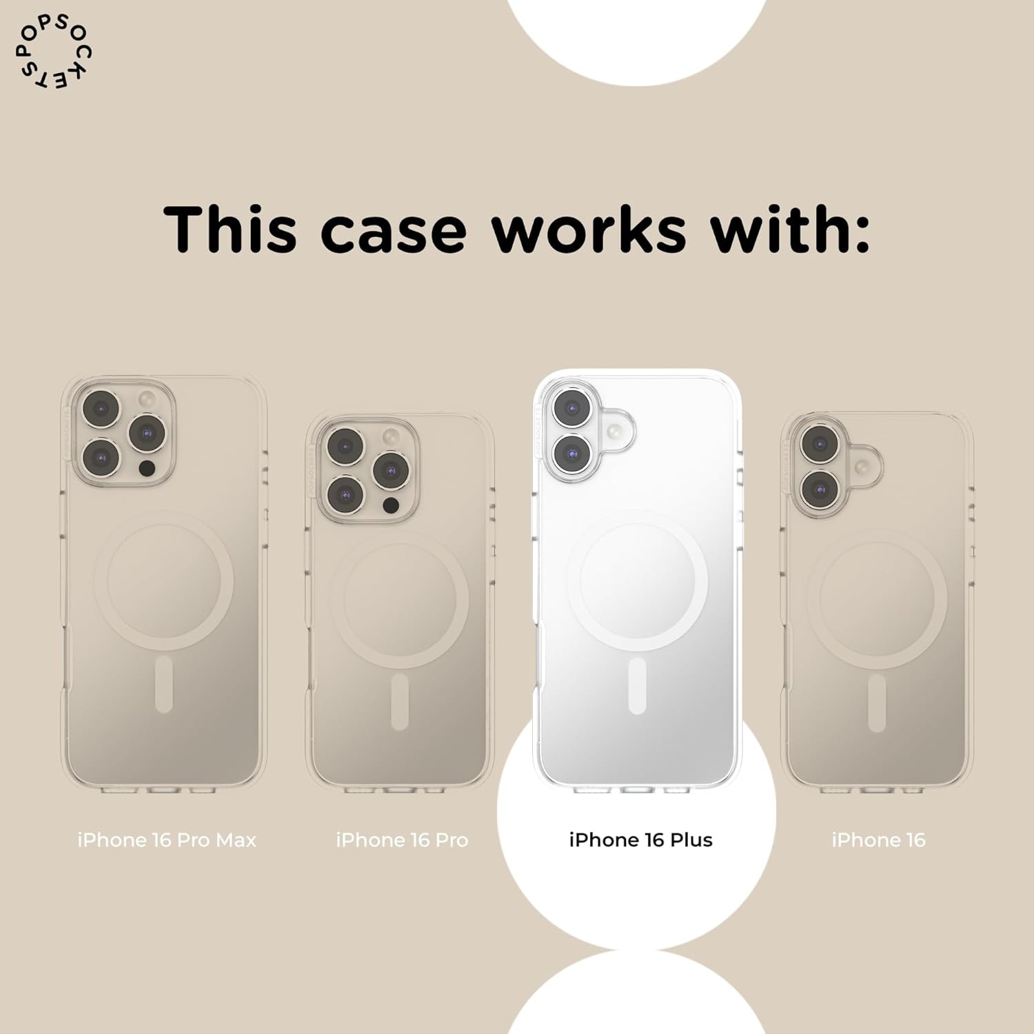 image:imagePopSockets iPhone 16 Pro Case Compatible with MagSafe Phone Case for iPhone 16 Pro Wireless Charging Compatible Case Only Black LaceBlack Lace