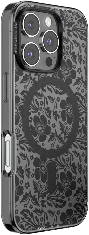 image:imagePopSockets iPhone 16 Pro Case Compatible with MagSafe Phone Case for iPhone 16 Pro Wireless Charging Compatible Case Only Black LaceBlack Lace