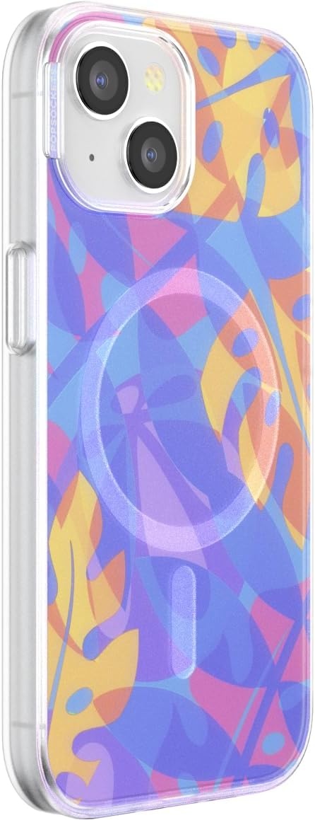 image:imagePopSockets iPhone 16 Pro Case Compatible with MagSafe Phone Case for iPhone 16 Pro Wireless Charging Compatible Case Only Black LaceBoca Palms Blue