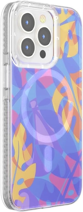 image:imagePopSockets iPhone 16 Pro Case Compatible with MagSafe Phone Case for iPhone 16 Pro Wireless Charging Compatible Case Only Black LaceBoca Palms Blue
