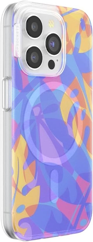 image:imagePopSockets iPhone 16 Pro Case Compatible with MagSafe Phone Case for iPhone 16 Pro Wireless Charging Compatible Case Only Black LaceBoca Palms Blue