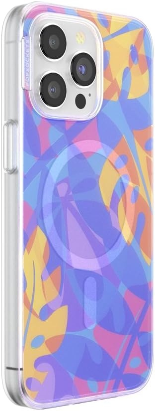 image:imagePopSockets iPhone 16 Pro Case Compatible with MagSafe Phone Case for iPhone 16 Pro Wireless Charging Compatible Case Only Black LaceBoca Palms Blue