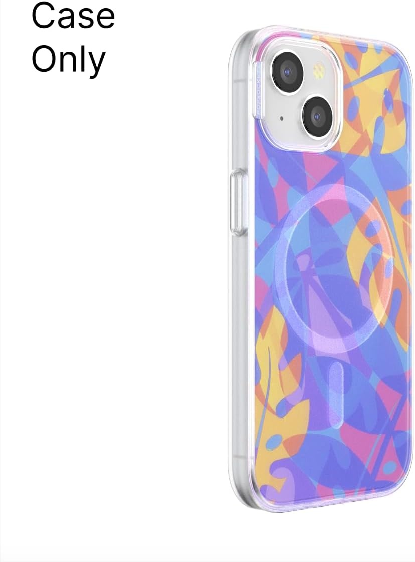 image:imagePopSockets iPhone 16 Pro Case Compatible with MagSafe Phone Case for iPhone 16 Pro Wireless Charging Compatible Case Only Black LaceBoca Palms Blue