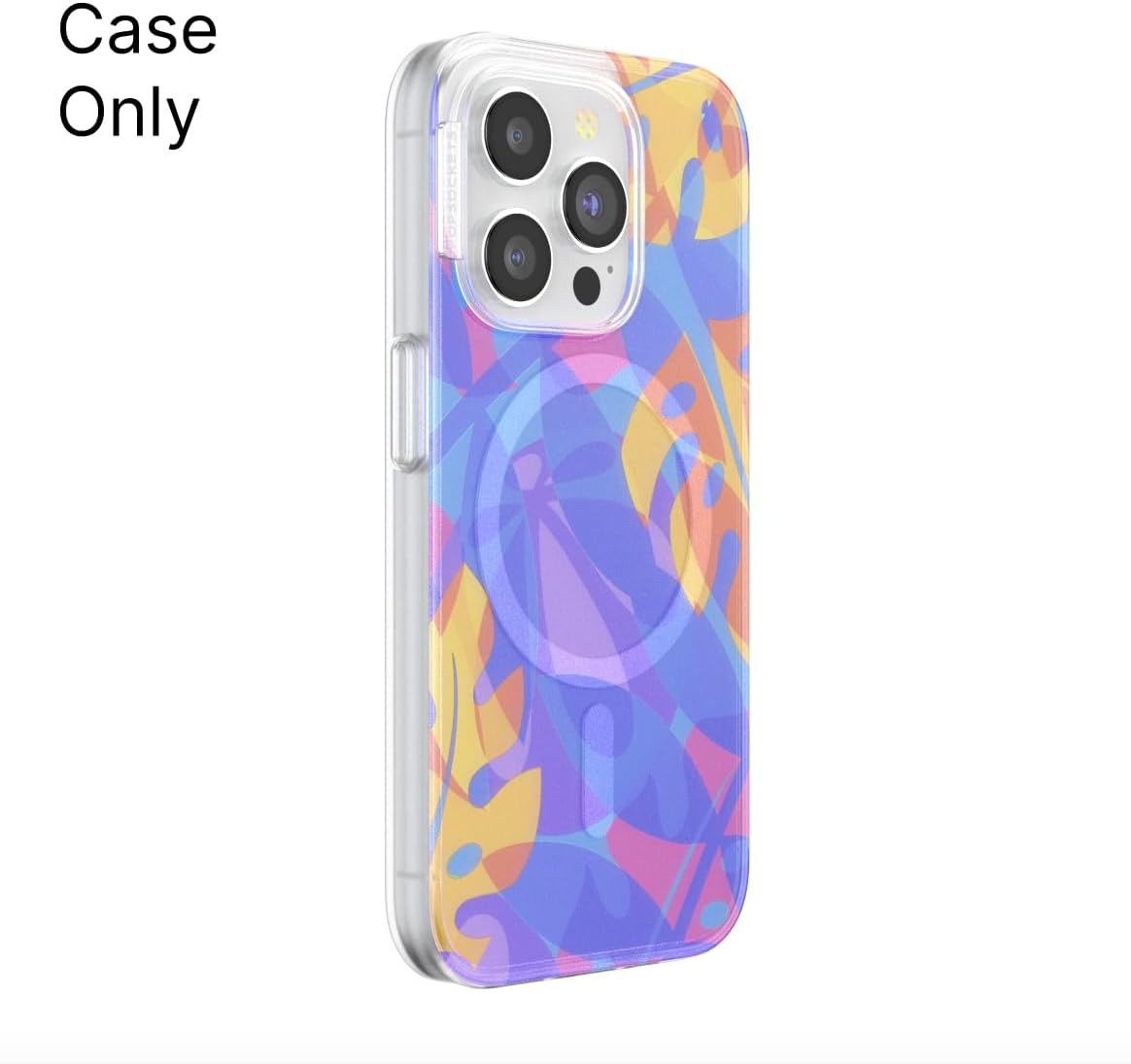 image:imagePopSockets iPhone 16 Pro Case Compatible with MagSafe Phone Case for iPhone 16 Pro Wireless Charging Compatible Case Only Black LaceBoca Palms Blue