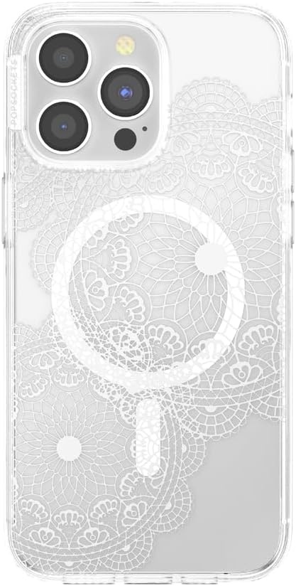 image:imagePopSockets iPhone 16 Pro Case Compatible with MagSafe Phone Case for iPhone 16 Pro Wireless Charging Compatible Case Only Black LaceDoily Life