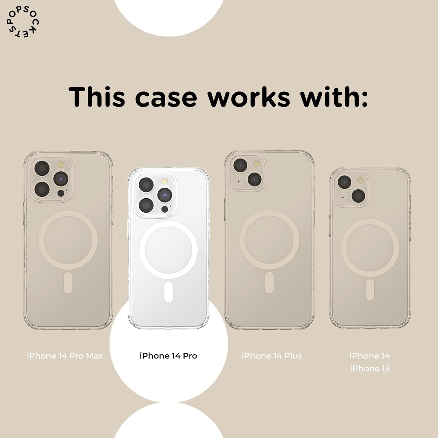 image:imagePopSockets iPhone 16 Pro Case Compatible with MagSafe Phone Case for iPhone 16 Pro Wireless Charging Compatible Case Only Black LaceDoily Life